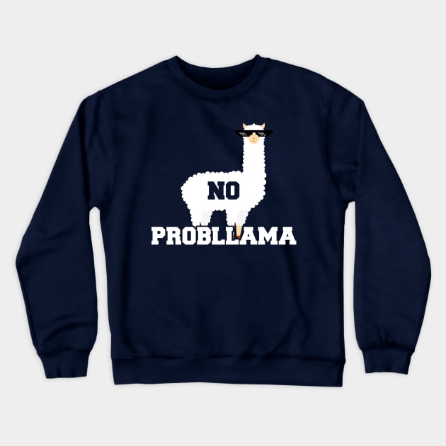 No Probllama Funny Animal Always Be a Llama Crewneck Sweatshirt by ghsp